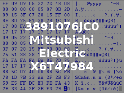 3891076JC0 Mitsubishi Electric X6T47984