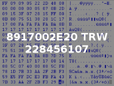 8917002E20 TRW 228456107