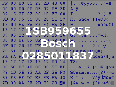 1SB959655 Bosch 0285011837
