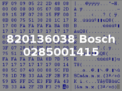 820136038 Bosch 0285001415
