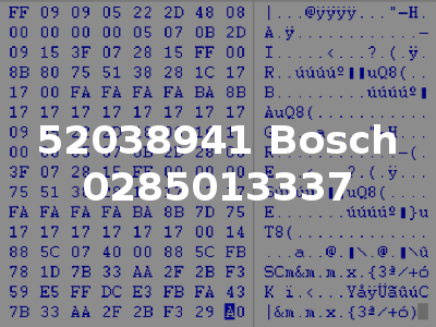 52038941 Bosch 0285013337
