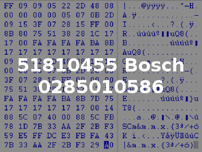 51810455 Bosch 0285010586