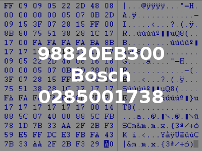 98820EB300 Bosch 0285001738