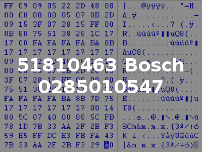 51810463 Bosch 0285010547